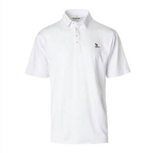 NEW FIELDSTONE men's solid performance polo in white